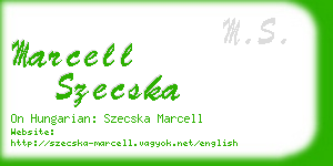 marcell szecska business card